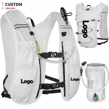 Custom Hydration Vest Jogging Trail Marathon Hiking Cycling Water Bladder Lightweight Water Backpack Hydration Running Vest