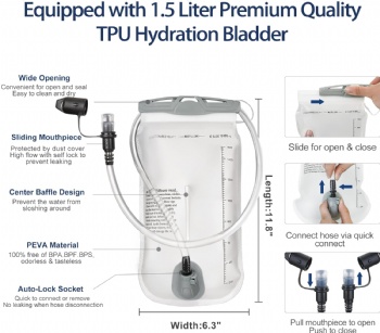 Custom Hydration Vest Jogging Trail Marathon Hiking Cycling Water Bladder Lightweight Water Backpack Hydration Running Vest