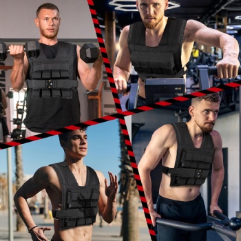 Custom Adjustable 10KG 15KG 20KG Strength Training Weight Vest Fitness Running Weighted Vest for Training Men