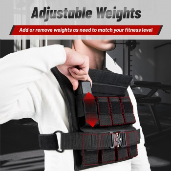 Custom Adjustable 10KG 15KG 20KG Strength Training Weight Vest Fitness Running Weighted Vest for Training Men