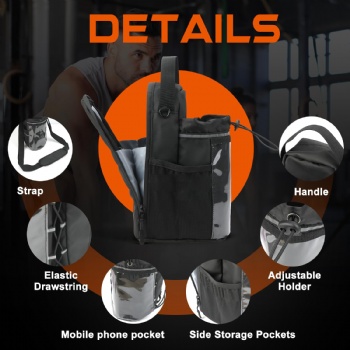 Custom Magnetic Gym Bag Custom Phone Holder Carrier Pouch Magnetic Gym Bag with Bottle Bag